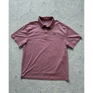 Under Armour Heat Gear Loose Fit Polo Shirt - Red/Gray -‎ XL
